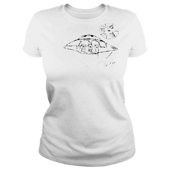 Bob lazar ufo drawing shirt - Image 3