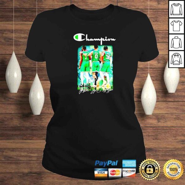 Boston Celtics champions Brown Tatum Smart signatures shirt - Image 3