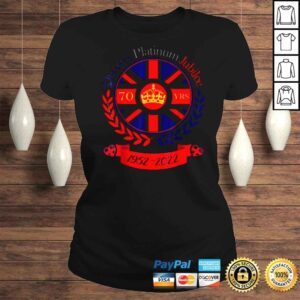 ClassicLadies British Queen Monarchy Platinum Jubilee Union Jack Flag 1952 2022 Shirt