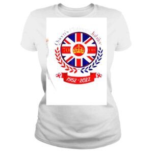 ClassicLadies British Queen Monarchy Platinum Jubilee Union Jack Flag TShirt