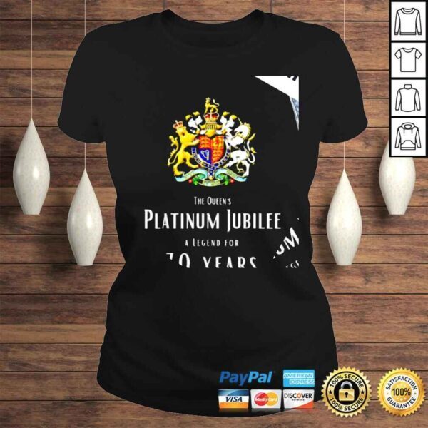 British Queen Monarchy The Queens Platinum Jubilee a legend for 70 years shirt - Image 3