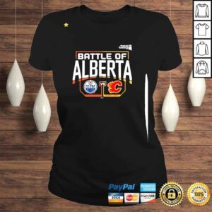 ClassicLadies Calgary Flames vs Edmonton Oilers Fanatics Branded 2022 Stanley Cup Playoffs Battle of Alberta TShirt