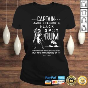 ClassicLadies Captain Jack Sparrows black spot rum the worst rum youve ever heard of shirt