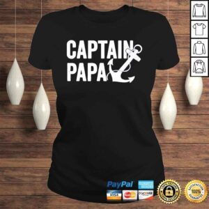 ClassicLadies Captain papa pontoon lake sailor fishing boating shirt