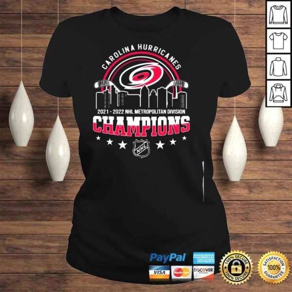 Carolina Hurricanes 20212022 NHL Metropolitan Division Champions shirt - Image 3