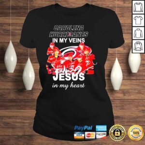 ClassicLadies Carolina hurricanes in my veins Jesus in my hearts hair shirt