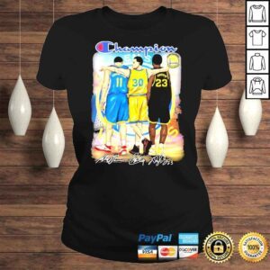 ClassicLadies Champions Golden State Warriors Klay Thompson Stephen Curry And Draymond Green signatures shirt