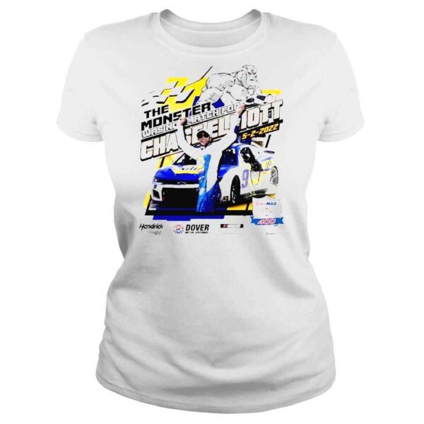 Chase Elliott Checkered Flag 2022 DuraMAX Drydene 400 Race Winner TShirt - Image 3