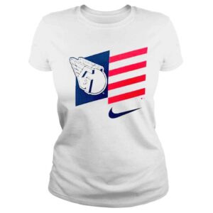 ClassicLadies Cleveland Guardians Nike Americana Flag Tee White Shirt