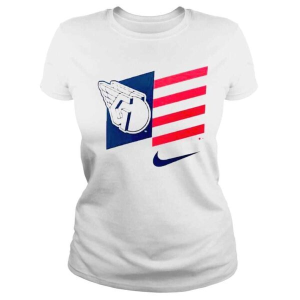 Cleveland Guardians Nike Americana Flag Tee White Shirt - Image 3