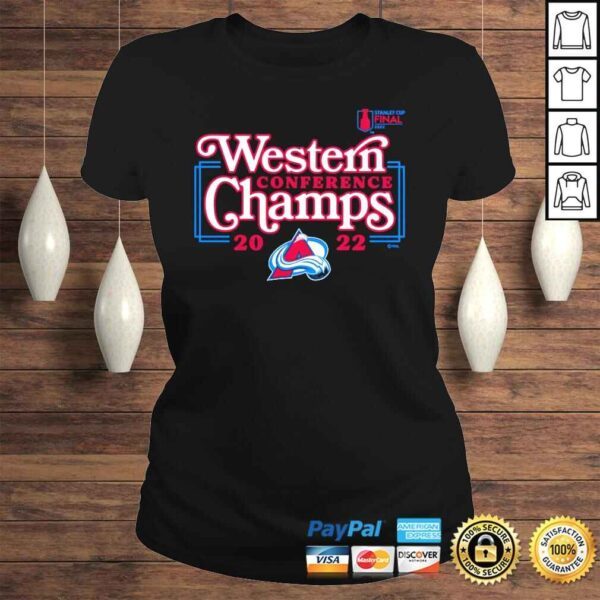 Colorado Avalanche 2022 Western Conference Champions unisex Tshirt - Image 3