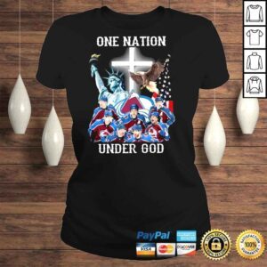 ClassicLadies Colorado Avalanche one nation under god shirt