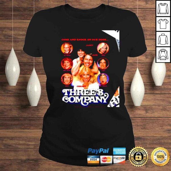 Come and knock on our door Threes Company weve been waiting for you shirt - Image 3