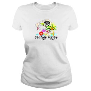 ClassicLadies Contigo Mejor Bad Bunny Sunset Tie Dye TShirt