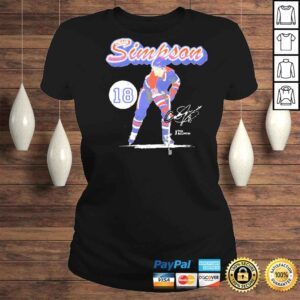 ClassicLadies Craig Simpson Edmonton Retro Script Hockey Signatures Shirt