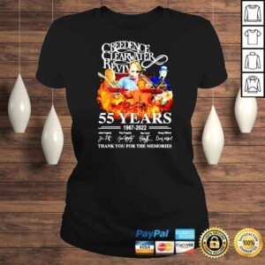 ClassicLadies Creedence Clearwater Revival 55 years 1967 2022 thank you for the memories shirt