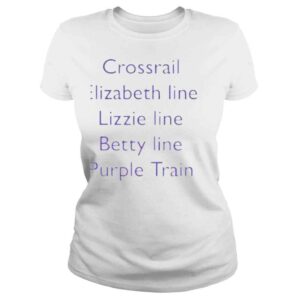 ClassicLadies Crossrail Elizabeth Line Lizzie Line Betty Line Purple Train Shirt