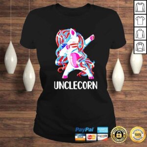 ClassicLadies Dabbing Unicorn Unclecorn 4th of July Fathers Day shirt