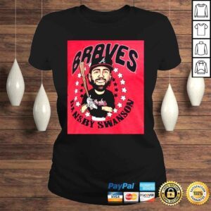 ClassicLadies Dansby Swanson Atlanta Braves Homage Caricature TriBlend Shirt