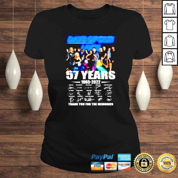 Days of our lives 57 years 19652022 thank you for the memories signatures shirt - Image 3