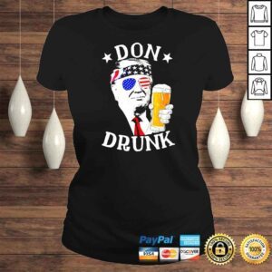 ClassicLadies Don Drunk President Donald Trump Drinking Beer shirt