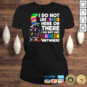 ClassicLadies Dr Seuss I do not like cancer here or there shirt