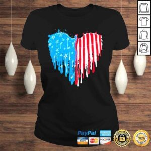 ClassicLadies Dragon heart American flag shirt