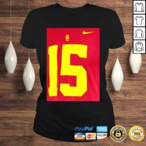 ClassicLadies Drake London USC Trojans Nike 2022 NFL Draft Cardinal Shirt