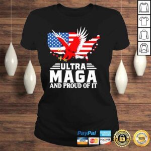 ClassicLadies Eagles ultra maga and proud of it American flag shirt