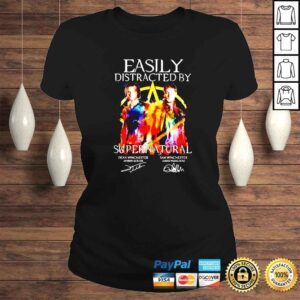 ClassicLadies Easily Distracted By Supernatural Signature shirt