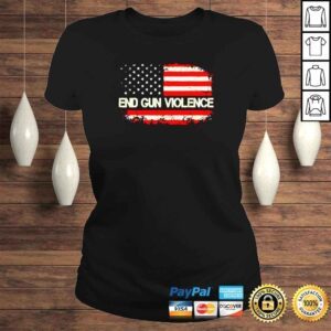 ClassicLadies End Gun Violence America Flag shirt