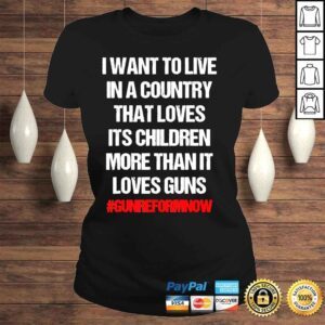 ClassicLadies Enough gun reform now children not guns end gun violence shirt