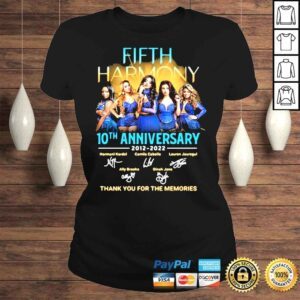 ClassicLadies Fifth Harmony Music Band 10th Anniversary 20122022 Thank You For The Memories shirt