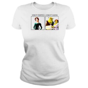 ClassicLadies Fiona And Shrek How It Started Vs How Its Going TShirt