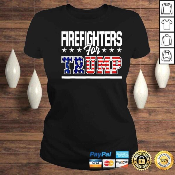 Firefighters for Trump American flag 2022 shirt - Image 3