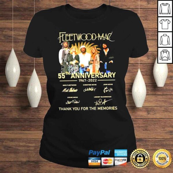 Fleetwood mac 55th anniversary 1967 2022 band thank you for the memories shirt - Image 3