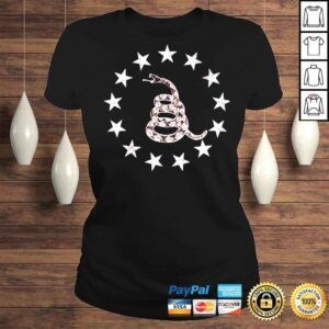 ClassicLadies Gadsden Rattlesnake Betsy Ross Flag Ring Of Stars TShirt