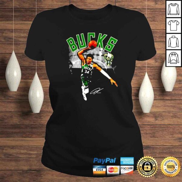 Giannis Antetokounmpo Milwaukee Bucks Charge signature shirt - Image 3