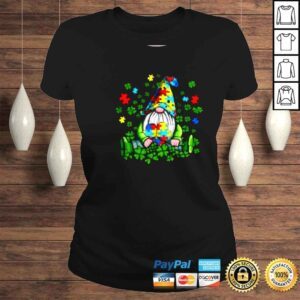 ClassicLadies Gnomies Shamrock Autism Awareness St Patricks Day Gnome TShirt