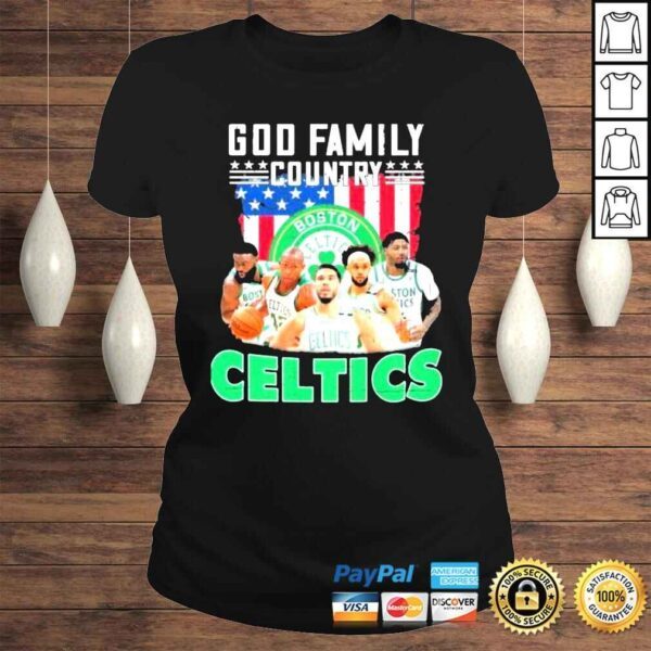 God family country Boston celtics American flag shirt - Image 3