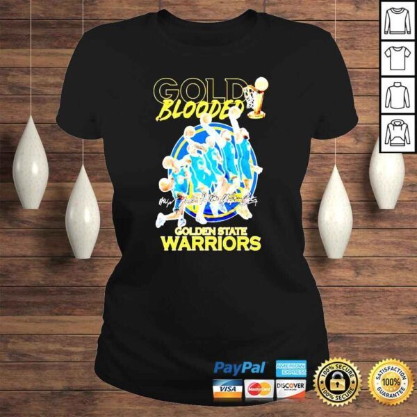 Gold Blooded Golden State Warriors Players signatures shirt - Image 3