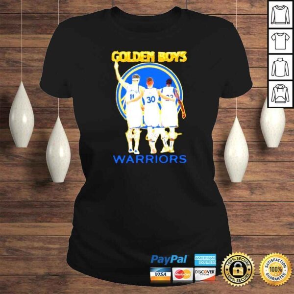 Golden Boys Warriors Thompson Curry Green Signatures shirt - Image 3