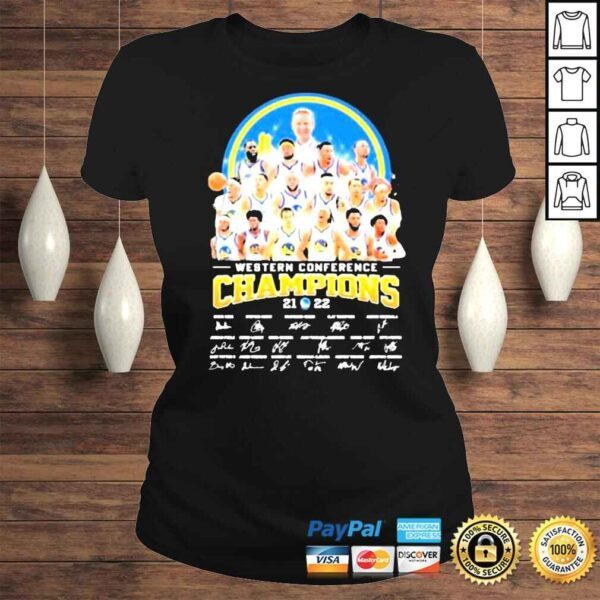 Golden State Warriors 2022 Western Conference Championship Signatures shirt - Image 3