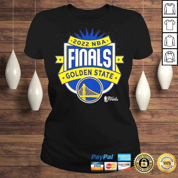 Golden State Warriors Sportiqe 2022 NBA Finals Crest Comfy TShirt - Image 3