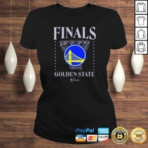 ClassicLadies Golden State Warriors Sportiqe 2022 NBA Finals Stacked Hoop shirt