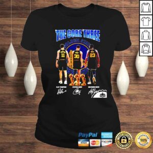 ClassicLadies Golden State Warriors the core three Klay Thompson Stephen Curry Draymond Green signatures shirt