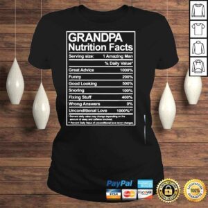 ClassicLadies Grandpa nutrition facts thoughtful sweet fathers day shirt