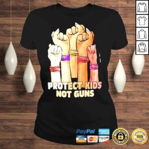 ClassicLadies Guns control now protect kids not guns protect children not guns shirt