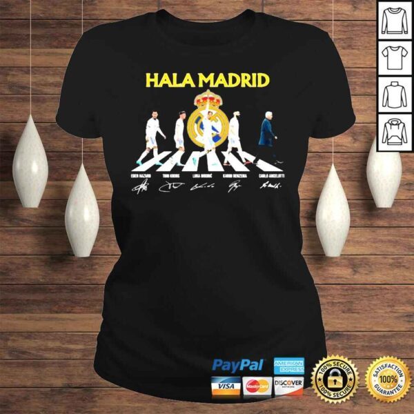 Hala Madrid abbey road champions signatures shirt - Image 3