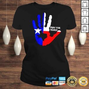 ClassicLadies Hand Pray For Texas Flag Shirt